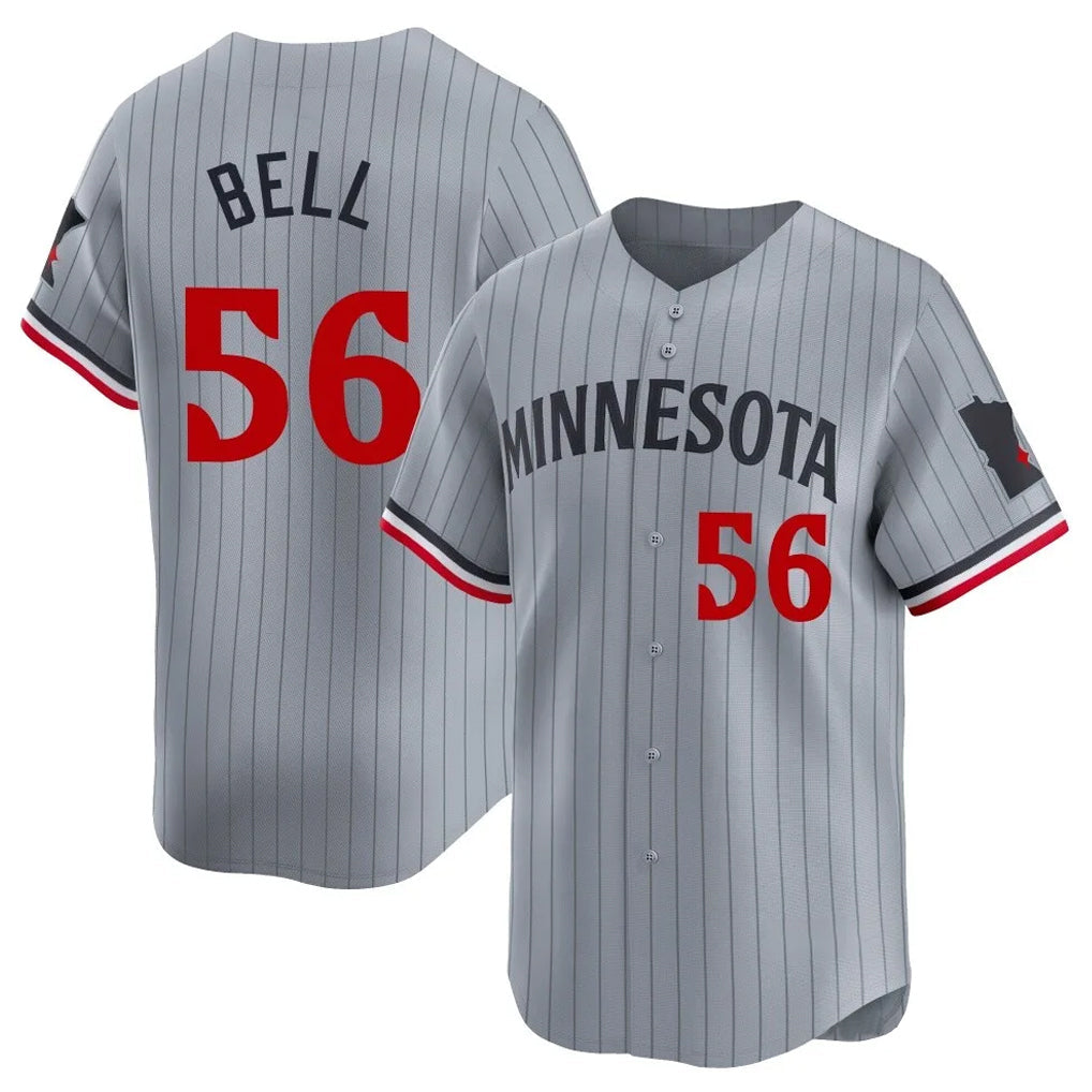 CAdoa M.Twins #56 Josh Bell Player Gray Home Limited Stitched Jerseys