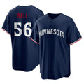 CAdoa M.Twins #56 Josh Bell Player Navy Replica Alternate Home Stitched Jerseys