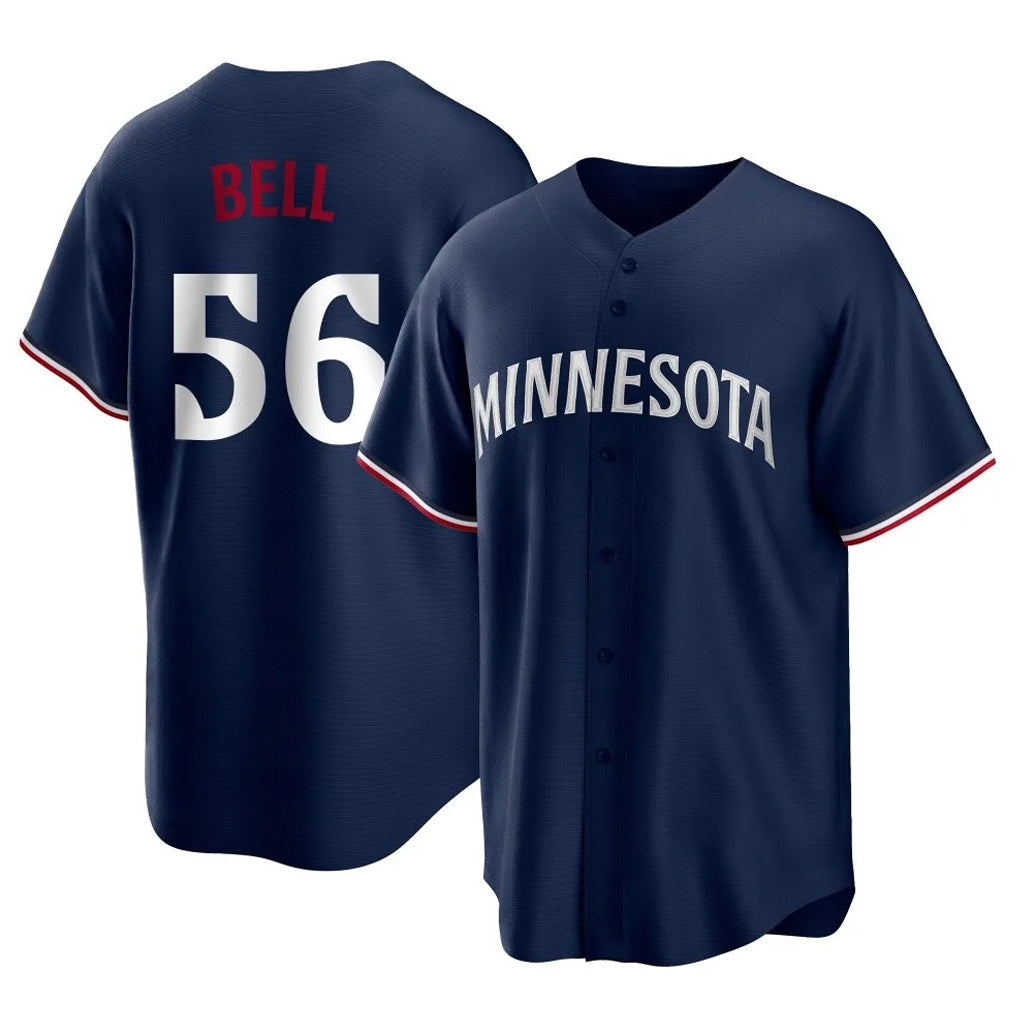 CAdoa M.Twins #56 Josh Bell Player Navy Replica Alternate Home Stitched Jerseys