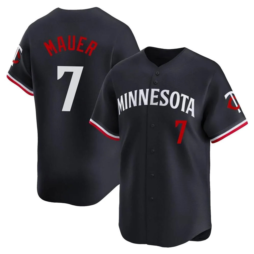 CAdoa M.Twins #7 Joe Mauer Player Navy Home Limited Stitched Jerseys