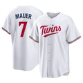 CAdoa M.Twins #7 Joe Mauer Player White Home Game Stitched Jerseys