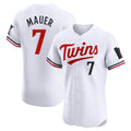 CAdoa M.Twins #7 Joe Mauer Player White Home Limited Elite Stitched Jerseys