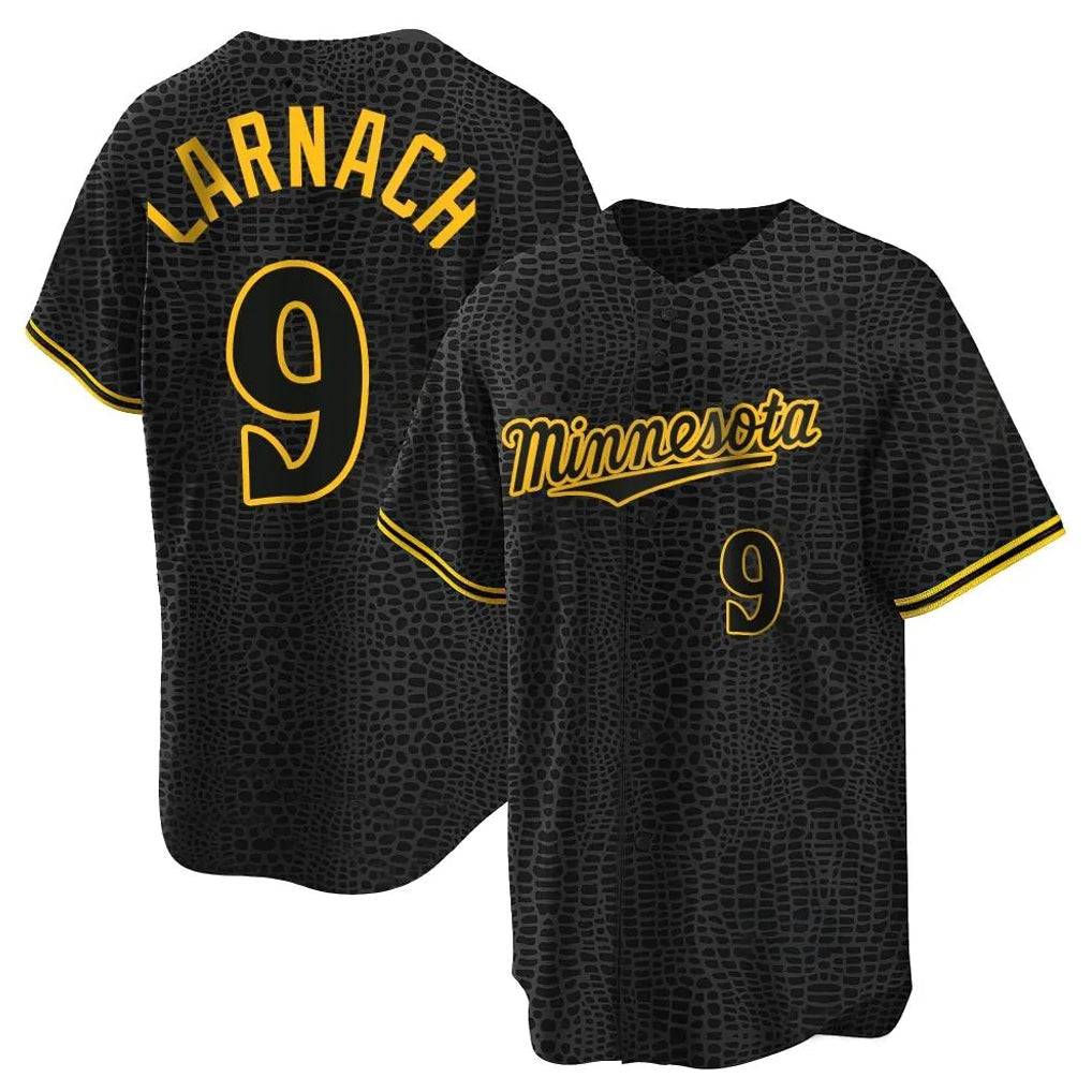 CAdoa M.Twins #9 Trevor Larnach Player Black Snake Skin City Home Game Stitched Jerseys