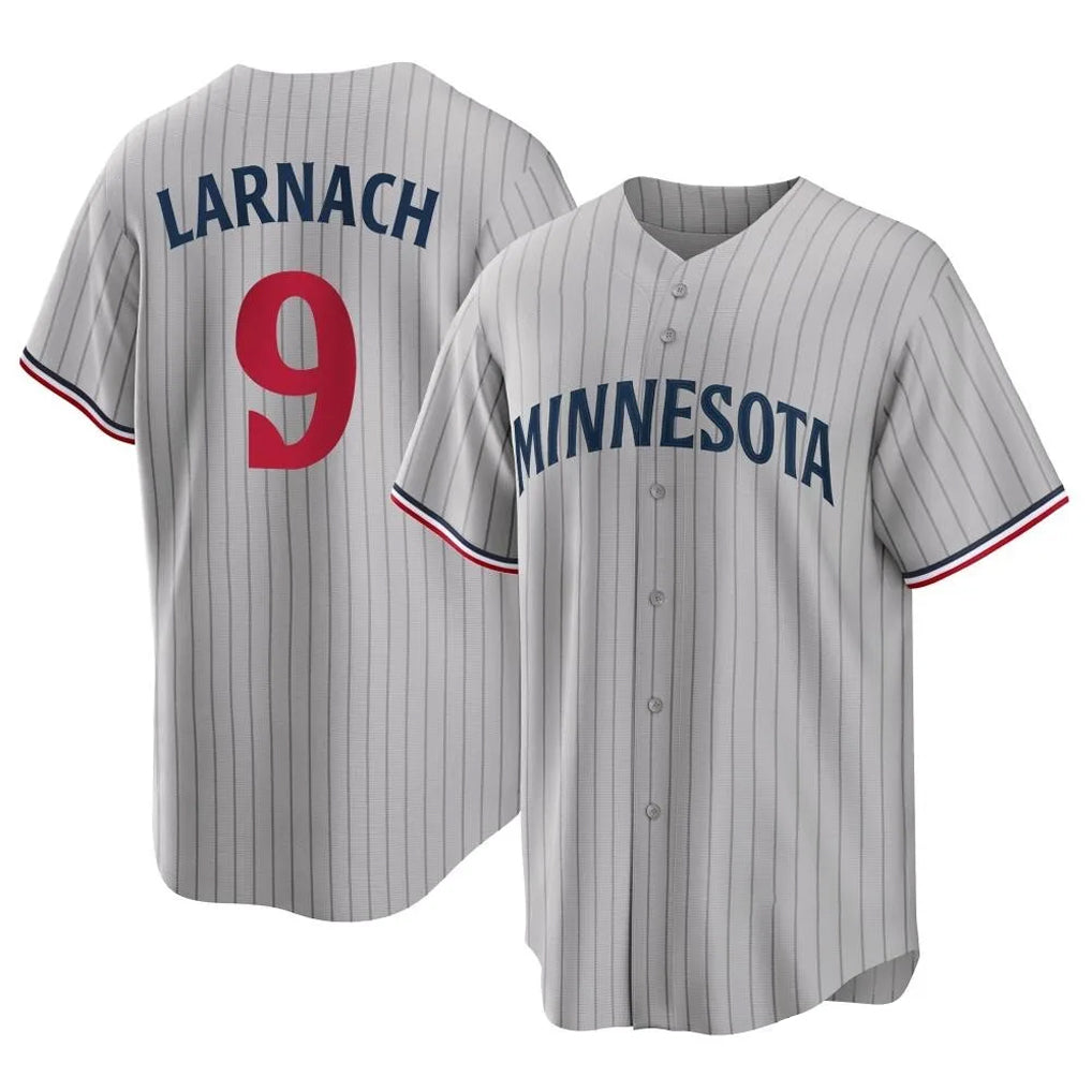 CAdoa M.Twins #9 Trevor Larnach Player Gray Game Limited Home Stitched Jerseys