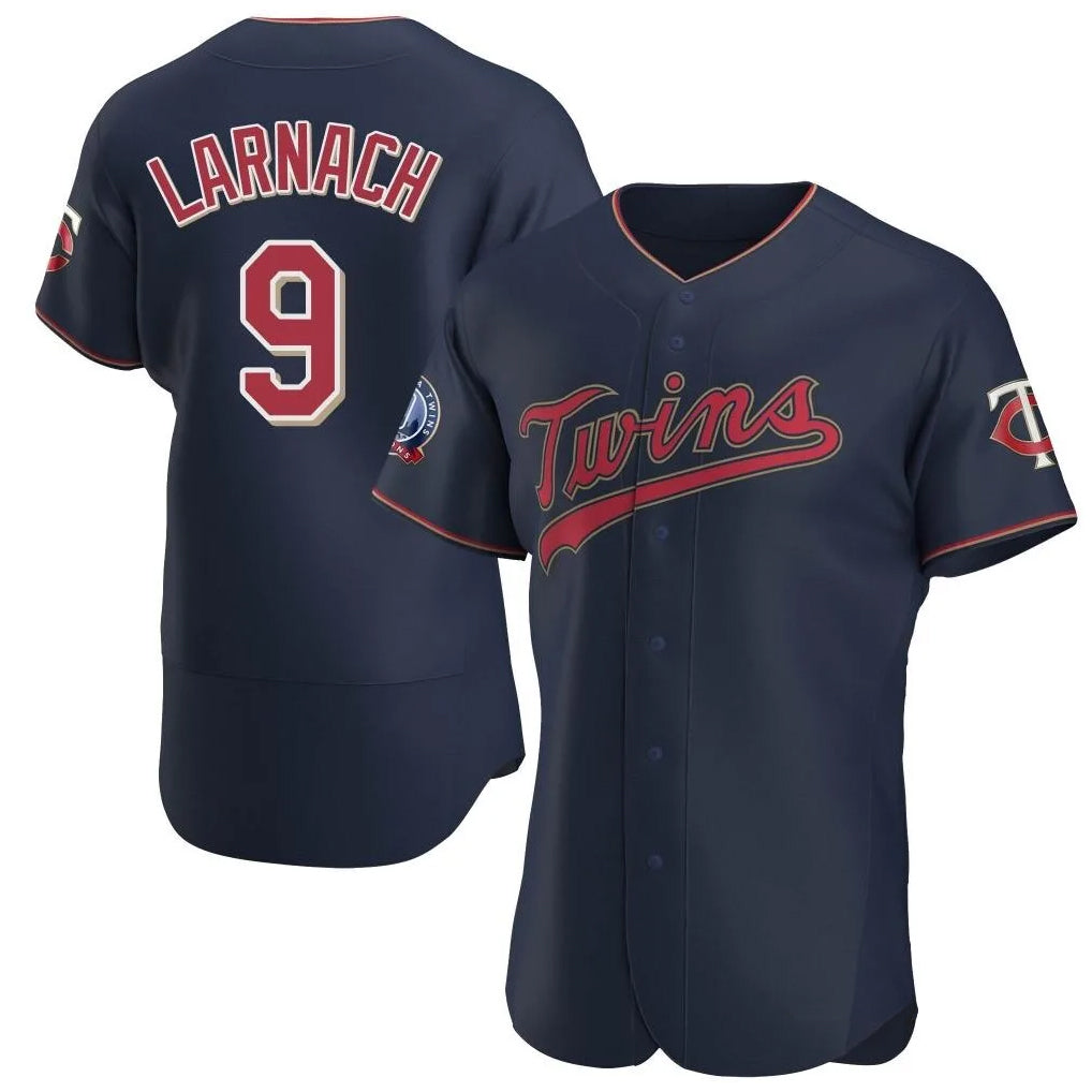 CAdoa M.Twins #9 Trevor Larnach Player Navy 60th Home Limited Elite Stitched Jerseys