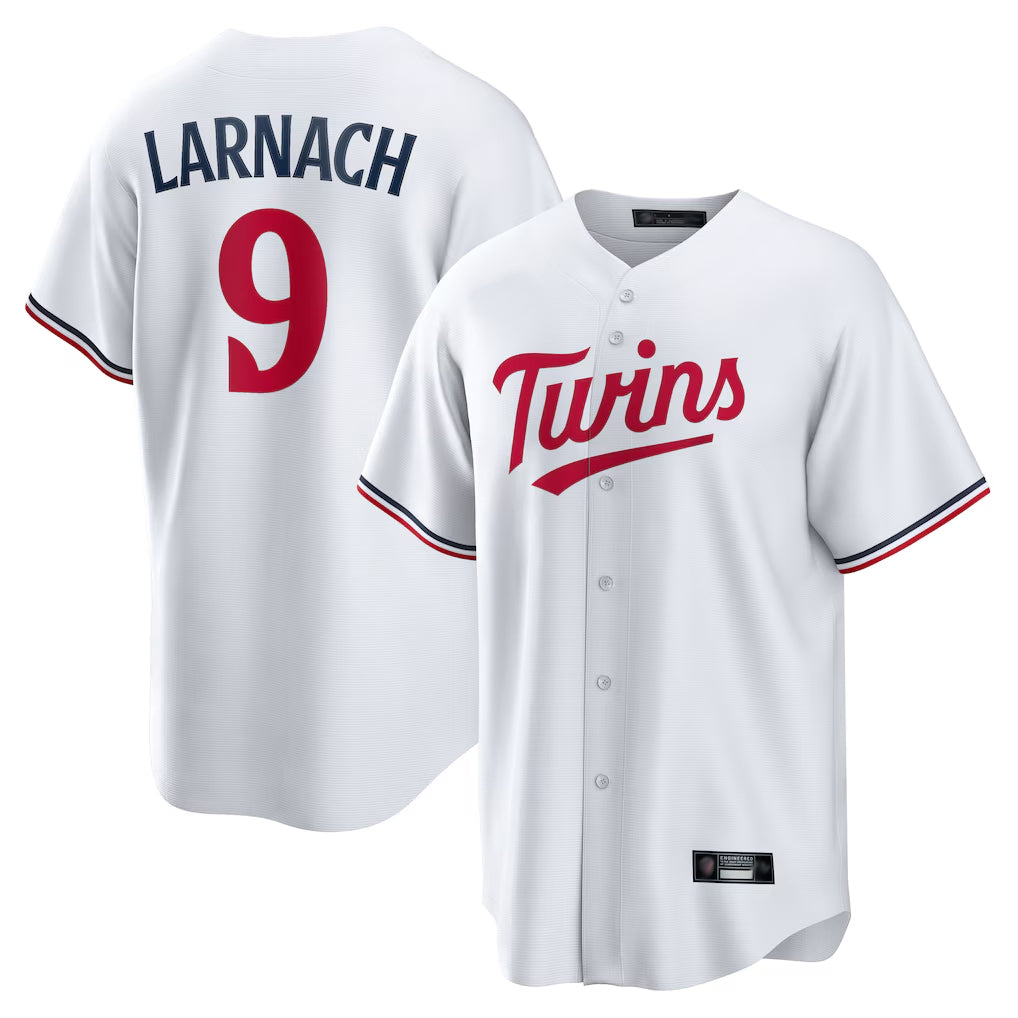 CAdoa M.Twins #9 Trevor Larnach Player White Home Game Stitched Jerseys
