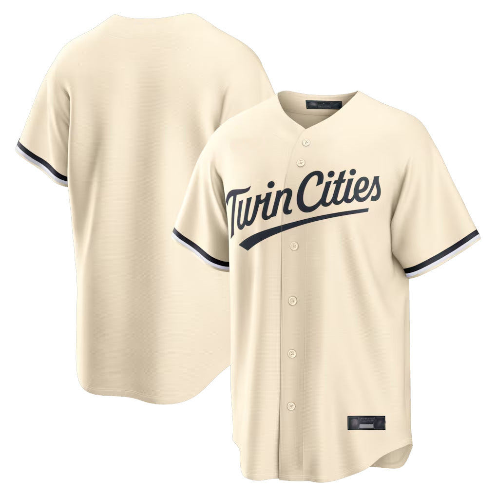 CAdoa Minnesota Twins Blank Player Cream Game Limited Home Stitched Jerseys