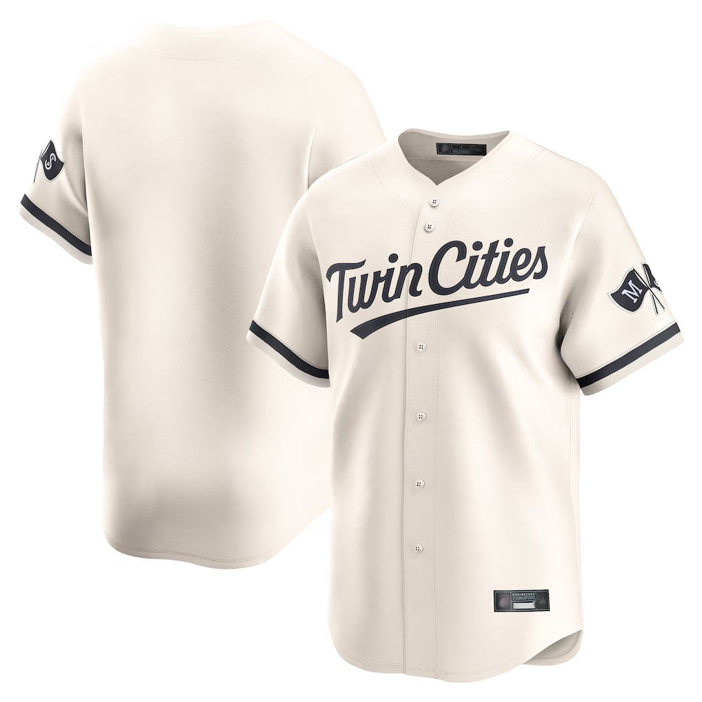 CAdoa Minnesota Twins Blank Player Cream Home Limited Stitched Jerseys