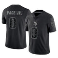 CAdoa MN.Vikings #0 Ivan Pace Jr. Player Black Reflective LImited Home Game Stitched Jerseys