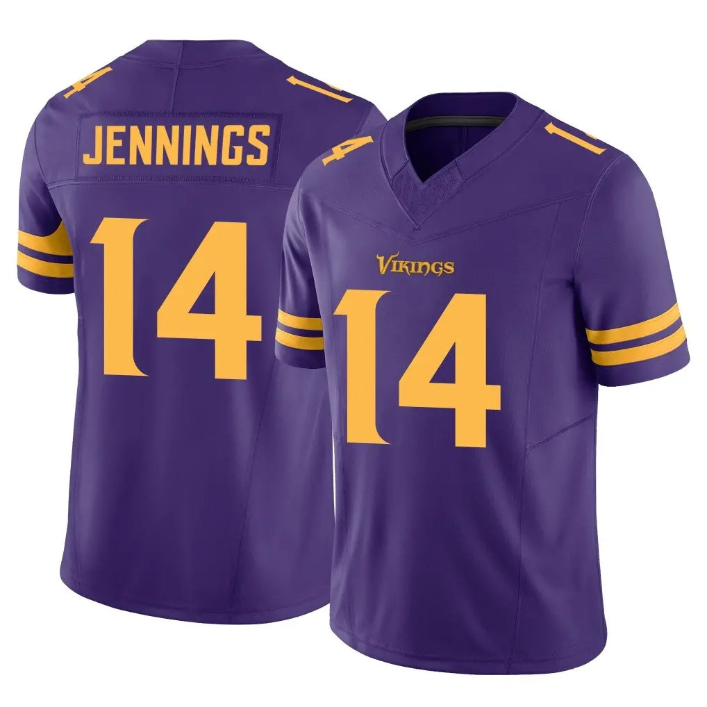 CAdoa MN.Vikings #14 Jauan Jennings Player Purple Limited Alternate Vapor F.U.S.E. Home Game Stitched Jerseys
