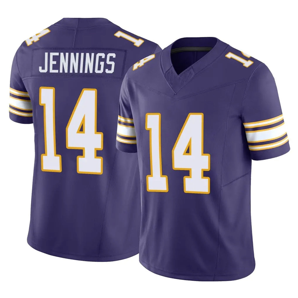 CAdoa MN.Vikings #14 Jauan Jennings Player Purple Limited Classic Vapor F.U.S.E. Home Game Stitched Jerseys