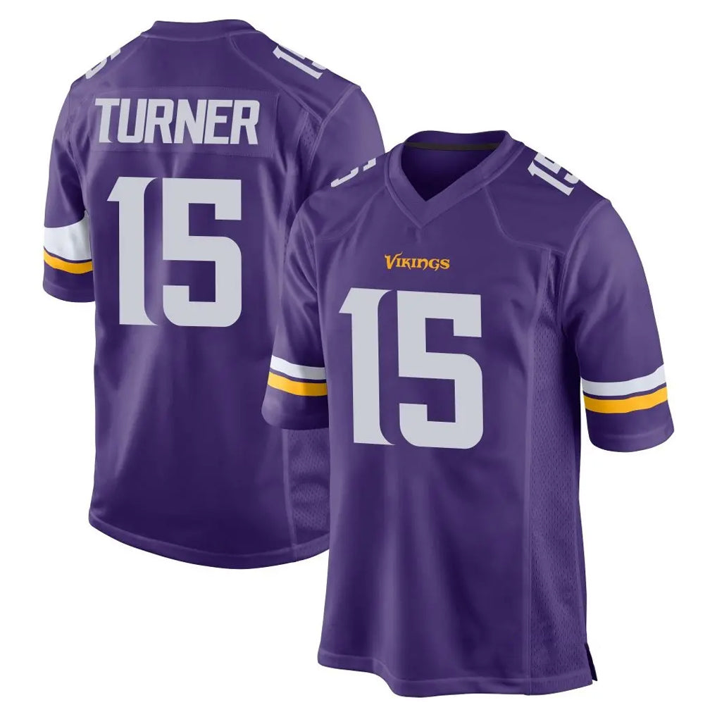 CAdoa MN.Vikings #15 Dallas Turner Player Purple Home Game Stitched Jerseys