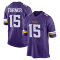 CAdoa MN.Vikings #15 Dallas Turner Player Purple Home Game Stitched Jerseys