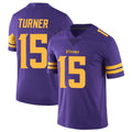 CAdoa MN.Vikings #15 Dallas Turner Player Purple Limited Color Rush Home Game Stitched Jerseys