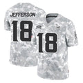 CAdoa MN.Vikings #18 Justin Jefferson Player Arctic Camo Salute To Service Limited Game Stitched Jerseys