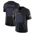 CAdoa MN.Vikings #18 Justin Jefferson Player Black Impact LImited Home Game Stitched Jerseys