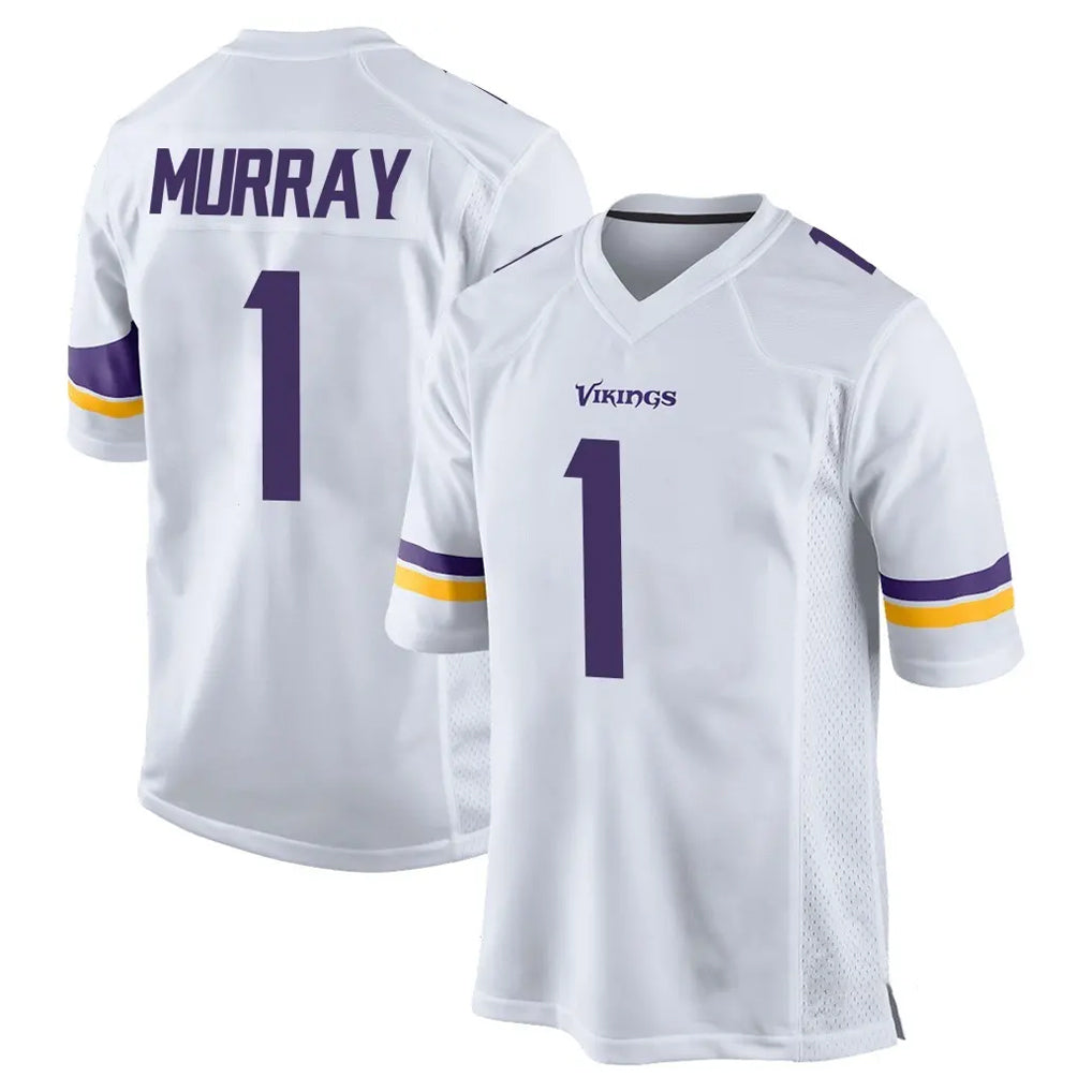 CAdoa MN.Vikings #1 Kyler Murray Player White Home Game Stitched Jerseys