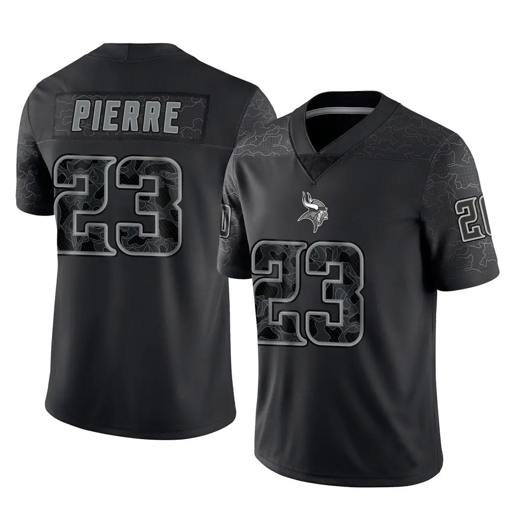 CAdoa MN.Vikings #23 James Pierre Player Black Reflective LImited Home Game Stitched Jerseys