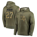 CAdoa MN.Vikings #27 Jordan Mason Player Olive Salute to Service Pullover Hoodies Home Game Stitched Jerseys