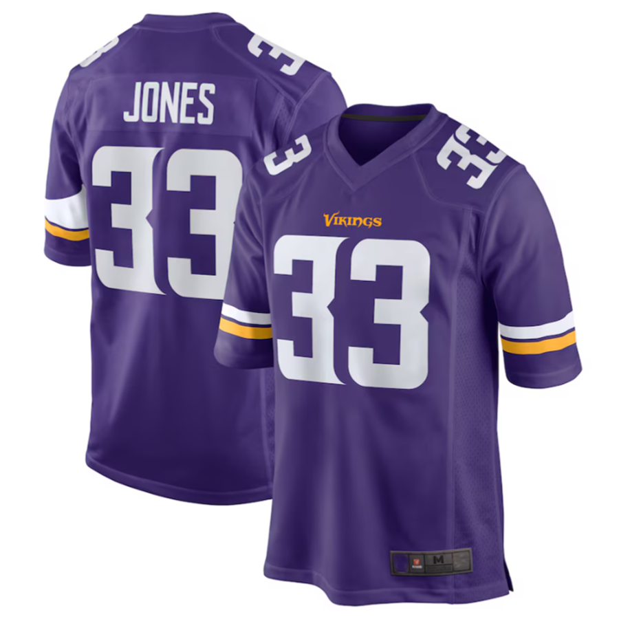 CAdoa MN.Vikings #33 Aaron Jones Purple Game Player Jersey Stitched American Stitched Jerseys