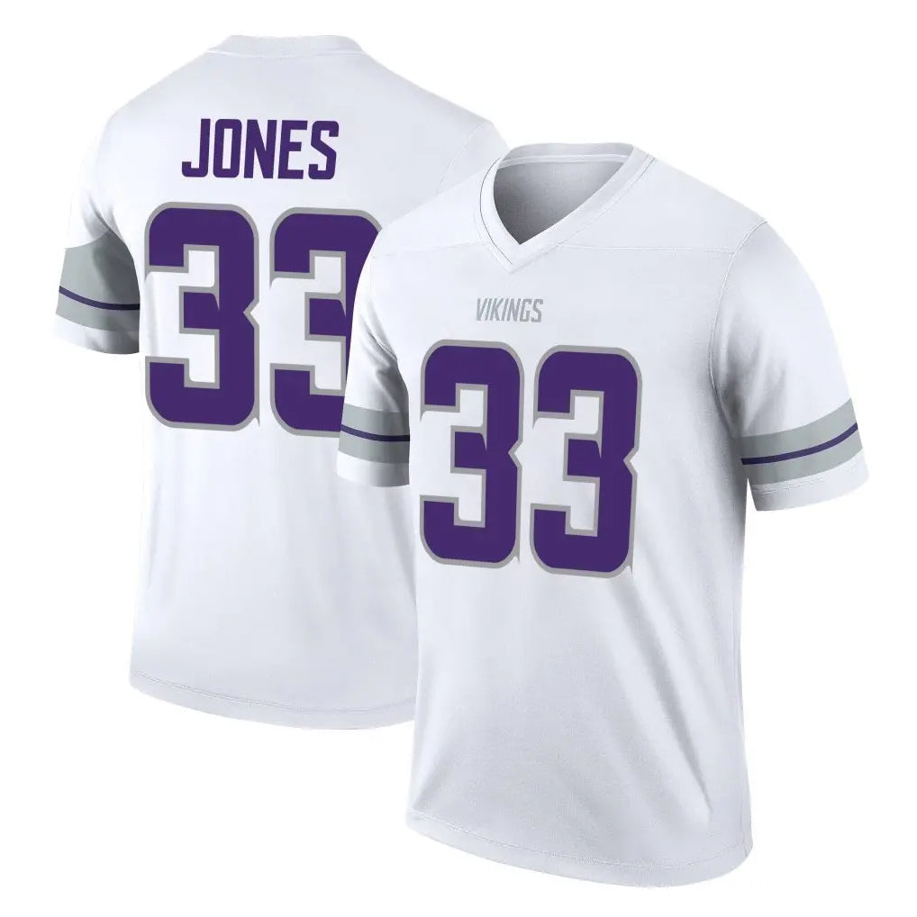 CAdoa MN.Vikings #33 Aaron Jones Sr. Player White Alternate Legend Home Game Stitched Jerseys