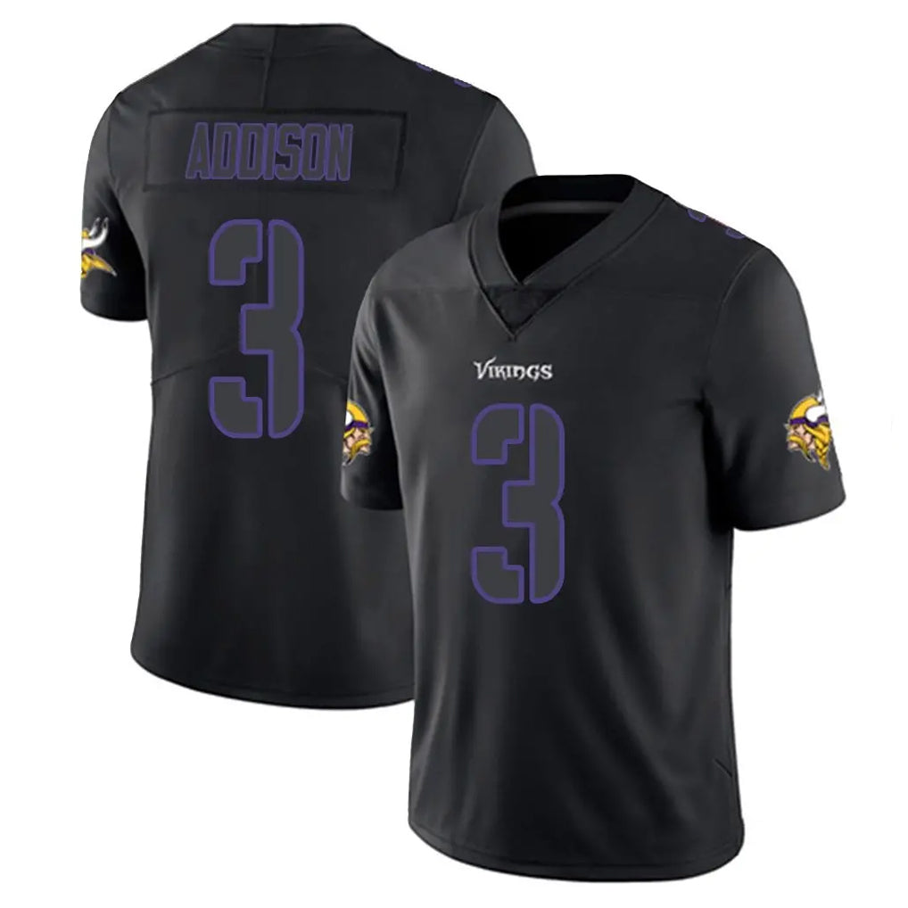 CAdoa MN.Vikings #3 Jordan Addison Player Black Impact LImited Home Game Stitched Jerseys