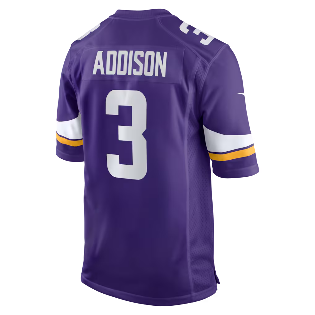 CAdoa MN.Vikings #3 Jordan Addison Purple Game Stitched Jerseys