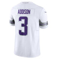 CAdoa MN.Vikings #3 Jordan Addison White Alternate Vapor F.U.S.E. Limited Jersey American Stitched Jersey