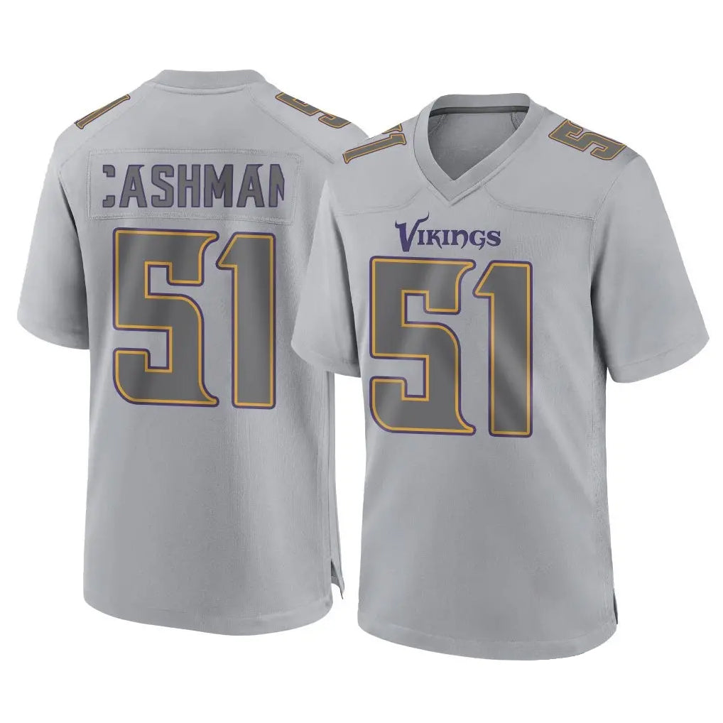 CAdoa MN.Vikings #51 Blake Cashman Player Gray Atmosphere Fashion Home Game Stitched Jerseys