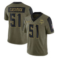 CAdoa MN.Vikings #51 Blake Cashman Player Olive Salute To Service Limited Game Stitched Jerseys