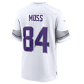 CAdoa MN.Vikings #84 Randy Moss White Alternate Retired Player Game Jersey American Stitched Jersey