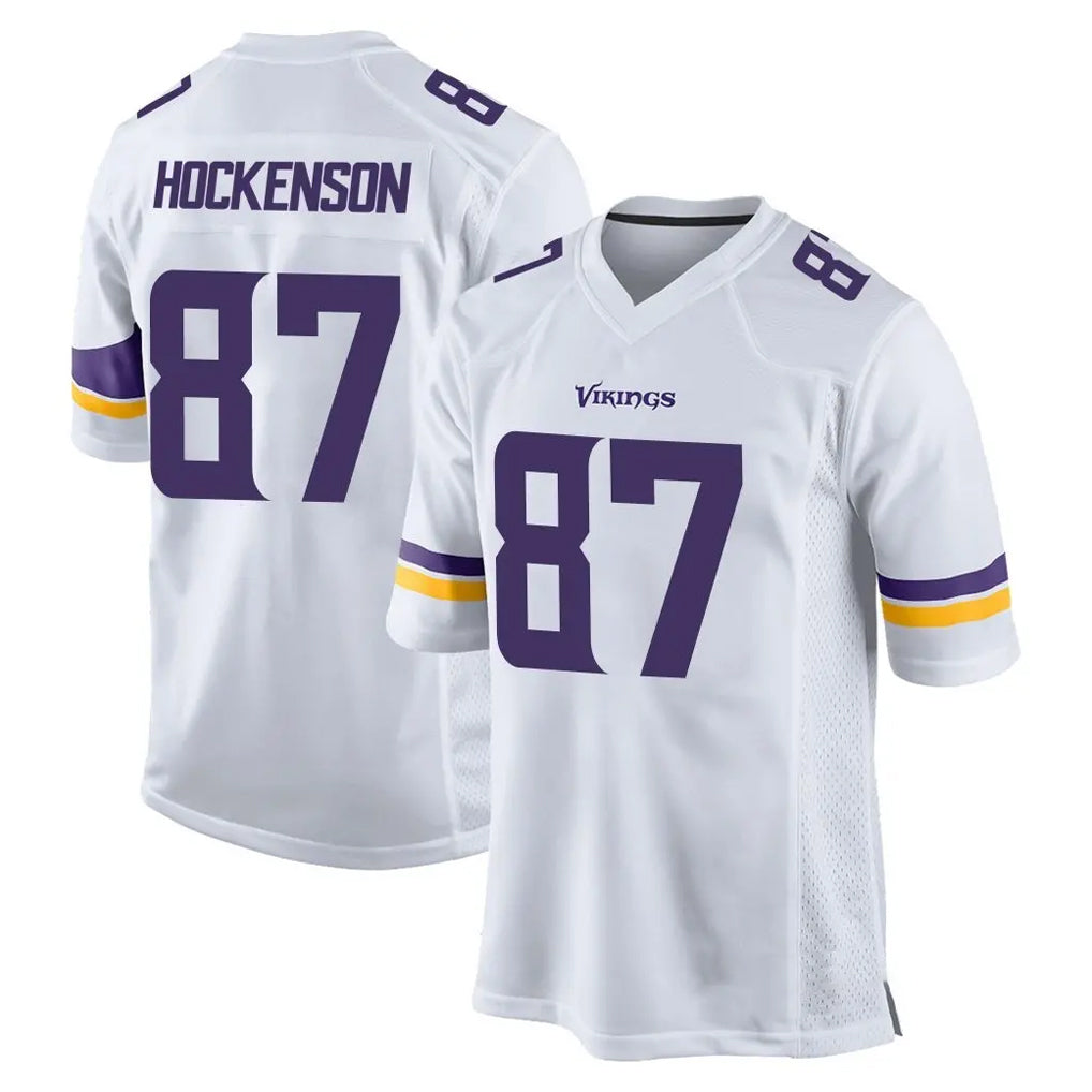 CAdoa MN.Vikings #87 T.J. Hockenson Player White Home Game Stitched Jerseys