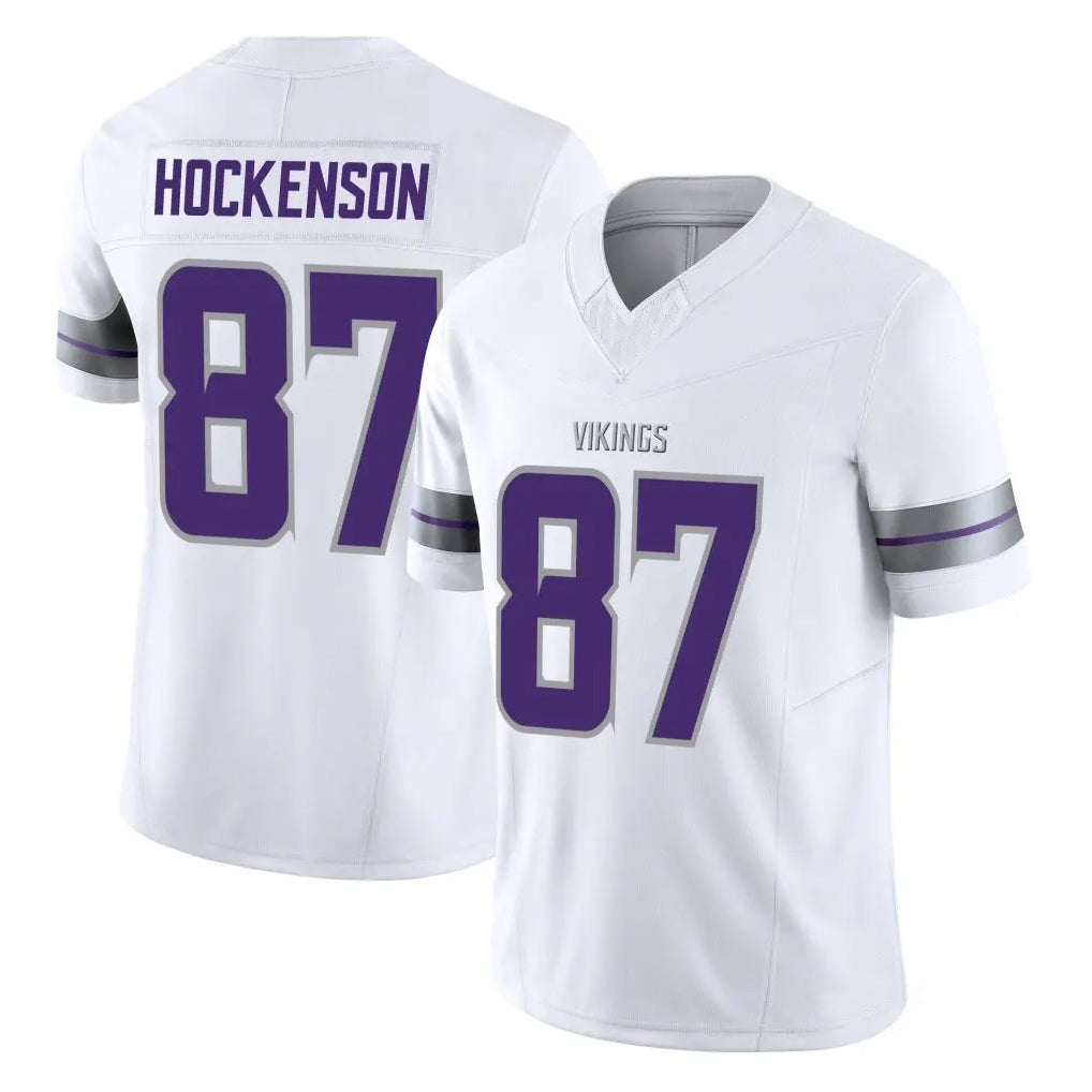 CAdoa MN.Vikings #87 T.J. Hockenson Player White Limited Alternate Vapor F.U.S.E. Home Game Stitched Jerseys