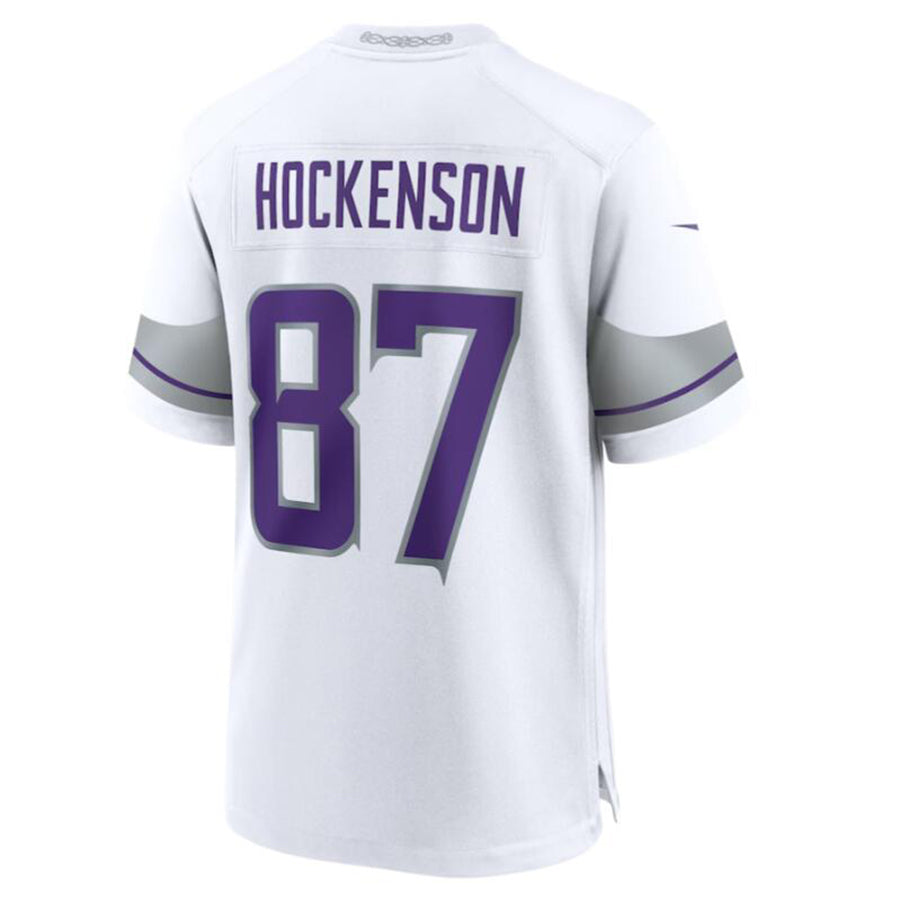 CAdoa MN.Vikings #87 T.J. Hockenson White Alternate Game Player Jersey American Stitched Jersey