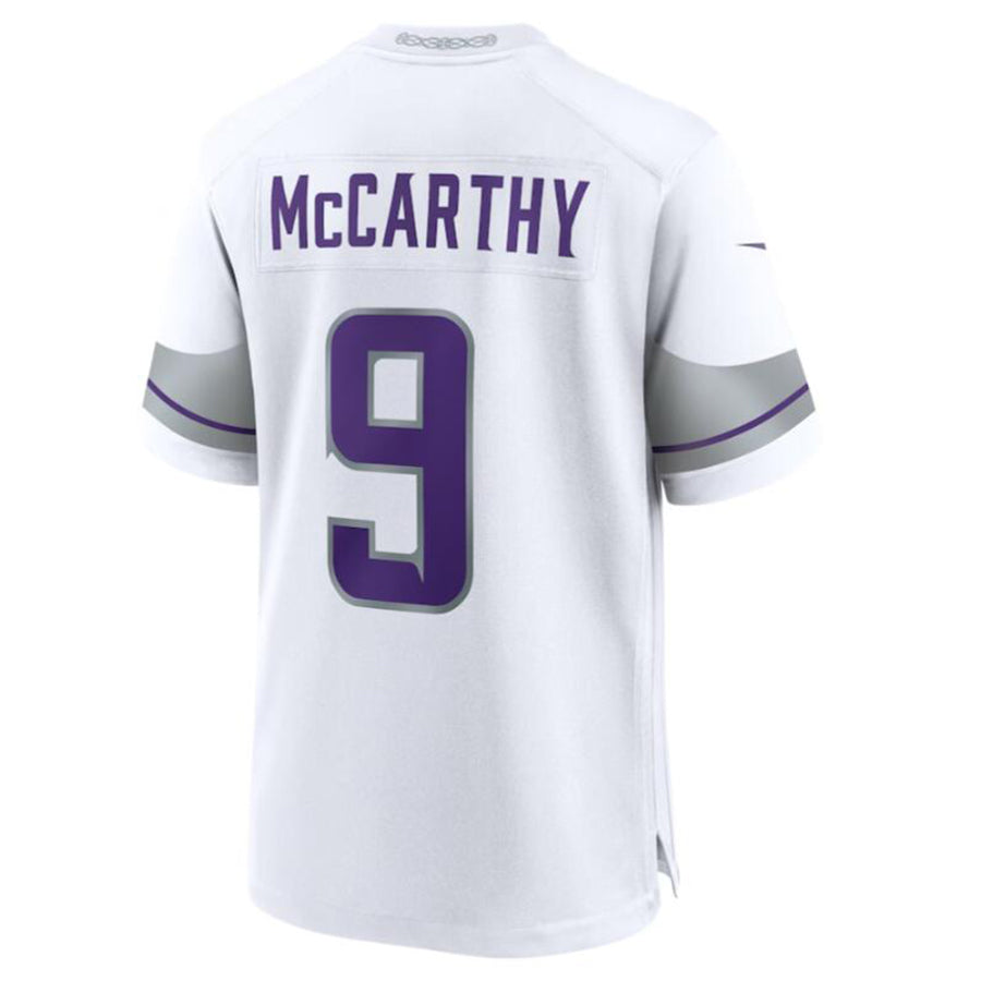 CAdoa MN.Vikings #9 J.J. McCarthy White Alternate Game Player Jersey American Stitched Jersey