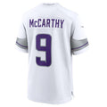 CAdoa MN.Vikings #9 J.J. McCarthy White Alternate Game Player Jersey American Stitched Jersey