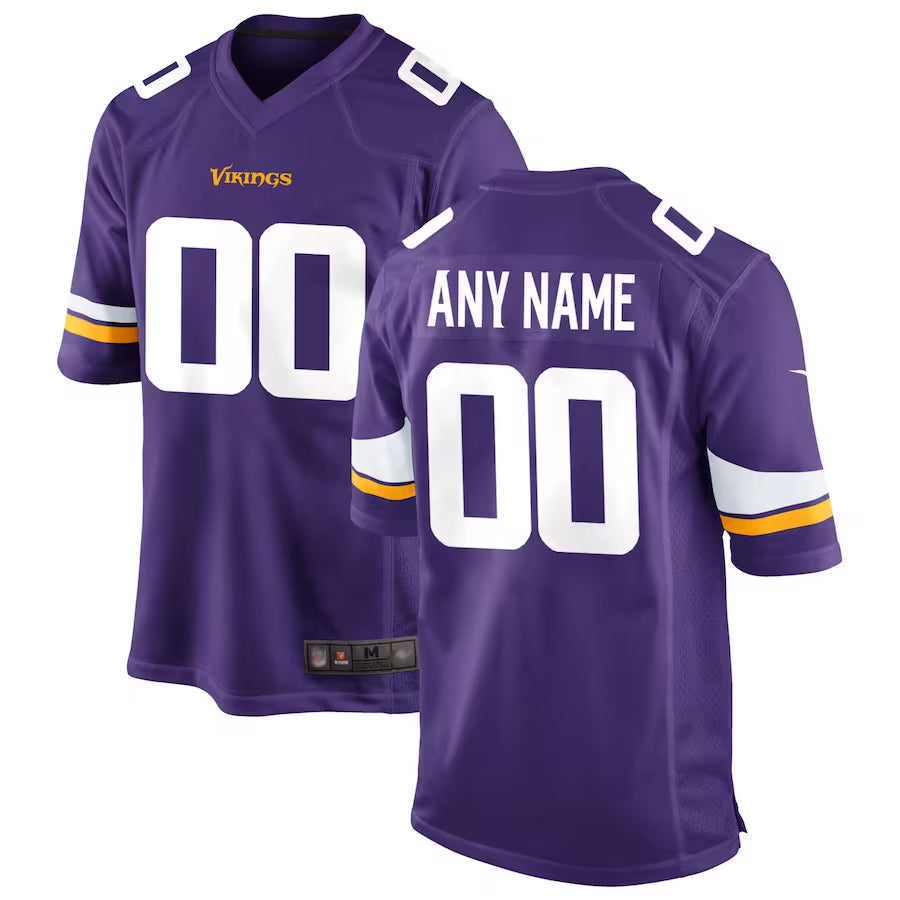 CAdoa Custom MN.Vikings Game Home Stitched Jerseys