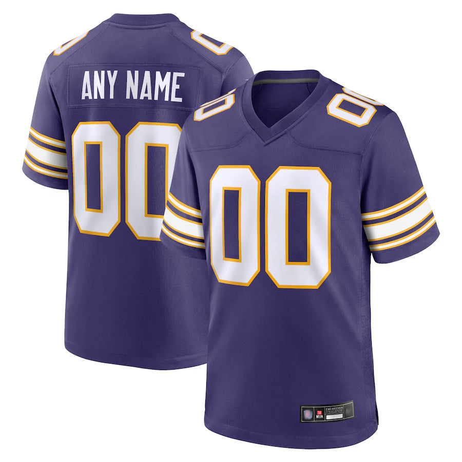 CAdoa Custom MN.Vikings Secondary Alternate Game Stitched Jerseys