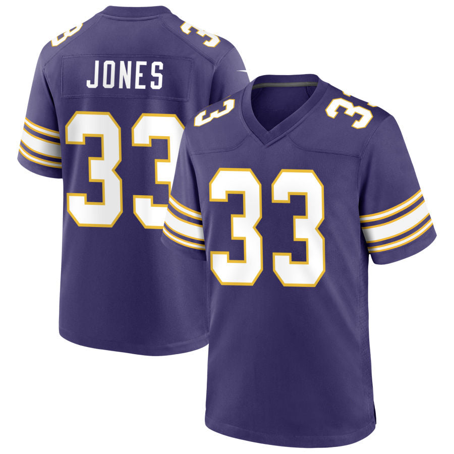 CAdoa MN.Vikings #33 Aaron Jones Player Purple Classic Game Stitched Jerseys