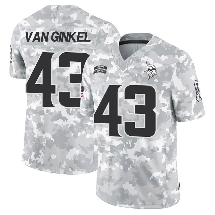 CAdoaMN.Vikings #43 Andrew Van Ginkel Player Arctic Camo Salute to Service Limited Stitched Jerseys