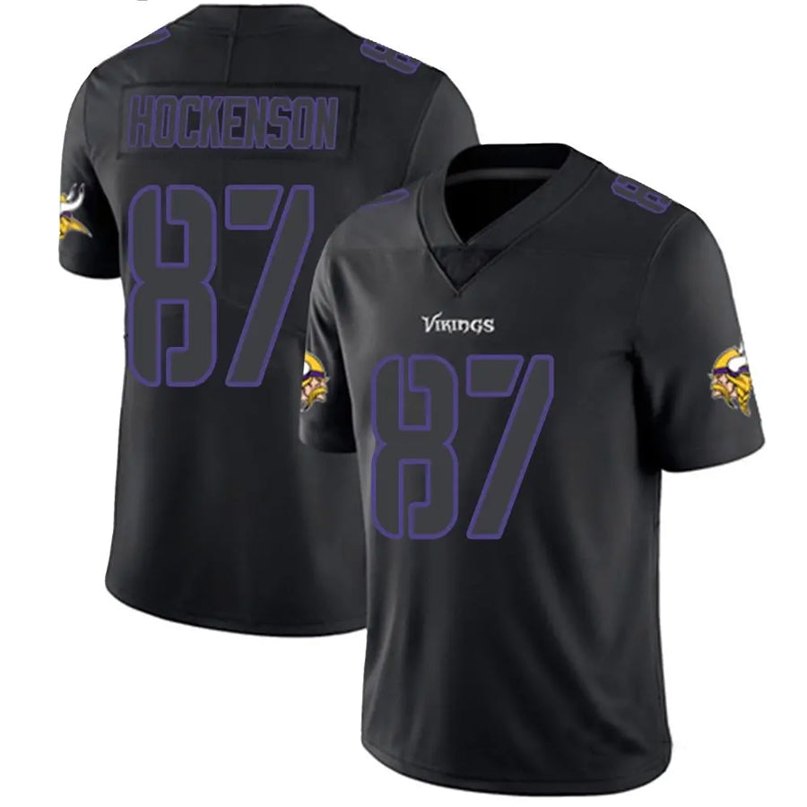 CAdoa MN.Vikings #87 T.J. Hockenson Player Limited Black Impact Game Stitched Jerseys