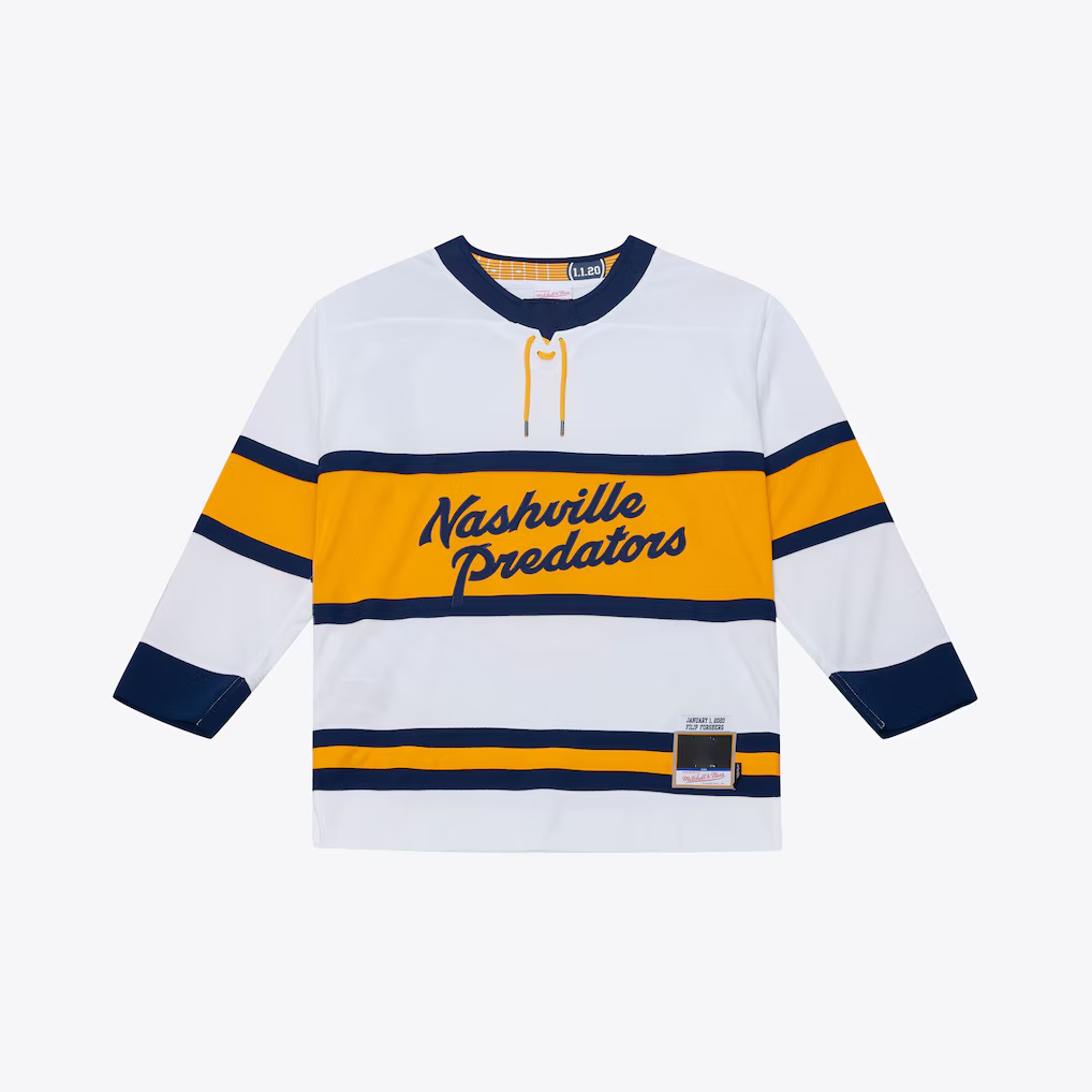 CAdoa N.Predators Filip Forsberg Mitchell & Ness White 2020 Power Play Jerseys