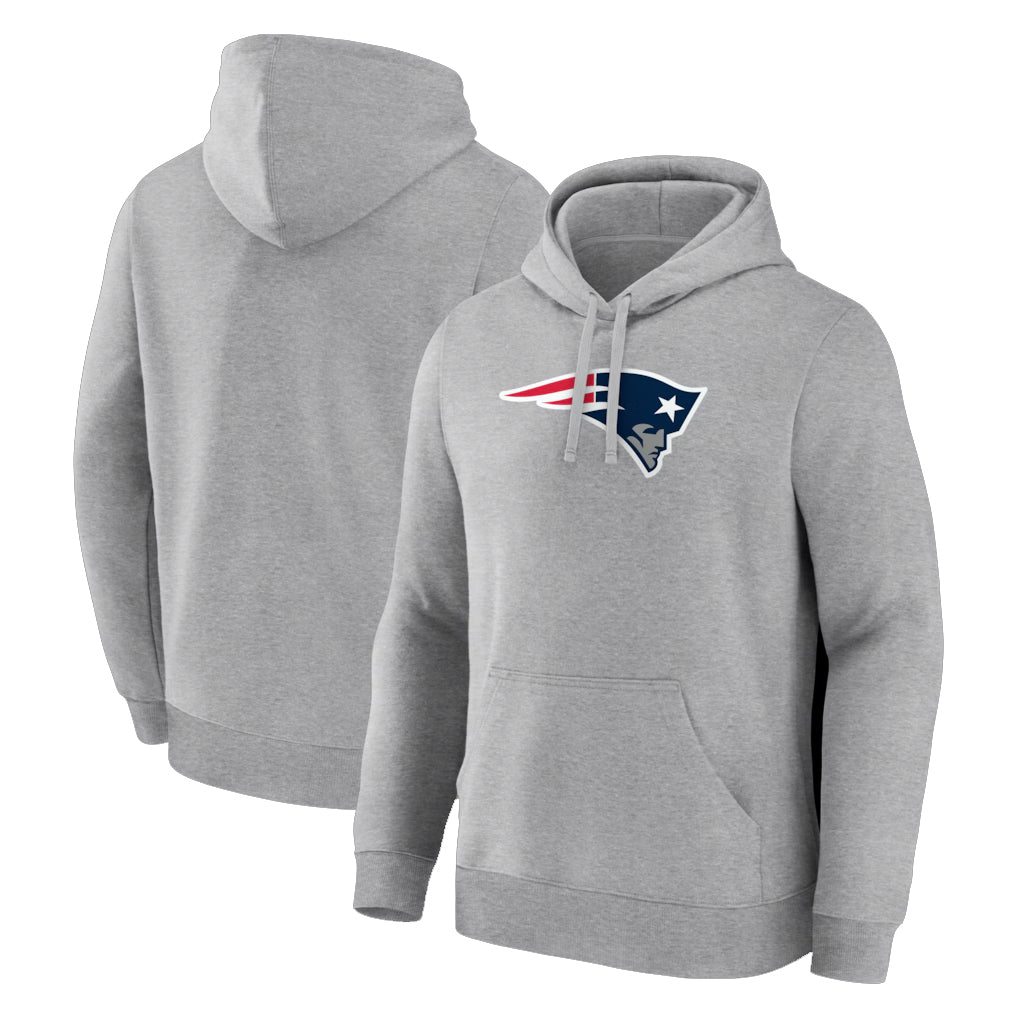 CAdoa NE.Patriots Gray LOGO Pullover Hoodies Home Game Blank Player Stitched Jerseys