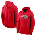 CAdoa NE.Patriots Red LOGO Pullover Hoodies Home Game Blank Player Stitched Jerseys
