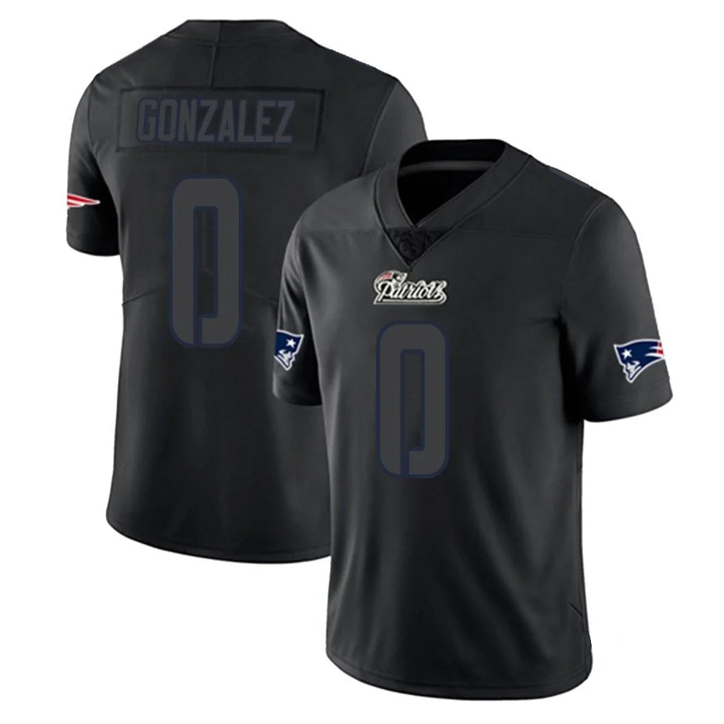 CAdoa NE.Patriots #0 Christian Gonzalez Player Black Impact LImited Home Game Stitched Jerseys