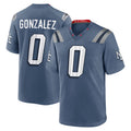 CAdoa NE.Patriots #0 Christian Gonzalez Player Storm Blue Rivalries Collection Game Stitched Jerseys