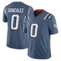 CAdoa NE.Patriots #0 Christian Gonzalez Player Storm Blue Rivalries Collection Limited Stitched Jerseys