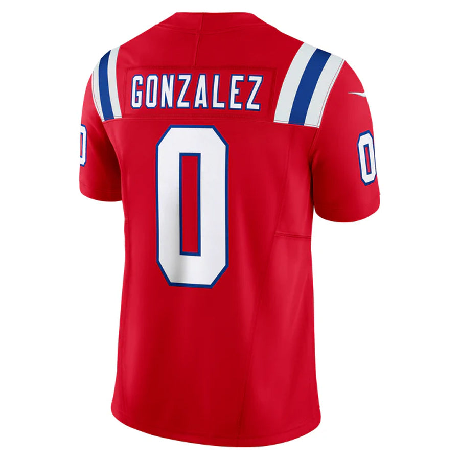 CAdoa NE.Patriots #0 Christian Gonzalez Player Red Vapor F.U.S.E. Limited Stitched Jerseys
