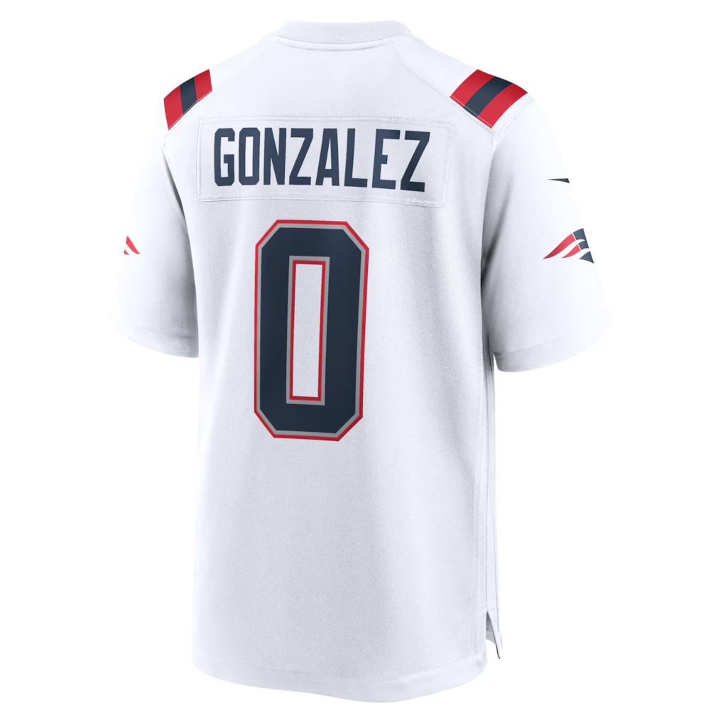 CAdoa NE.Patriots #0 Christian Gonzalez White Game Stitched Jerseys