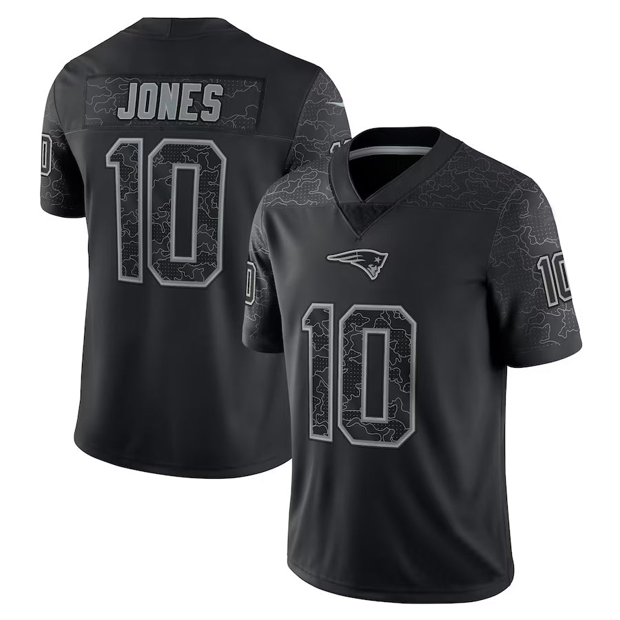CAdoa NE.Patriots #10 Drake Maye Player Black REFLECTIVE Limited Stitched Jerseys